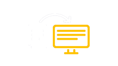 Grafische Abbildung eines Monitors auf dem eine Archivkiste zu sehen ist. Es soll digitale Archive symbolisieren.