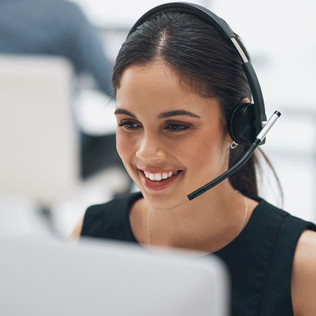 Photo of a woman at customer support